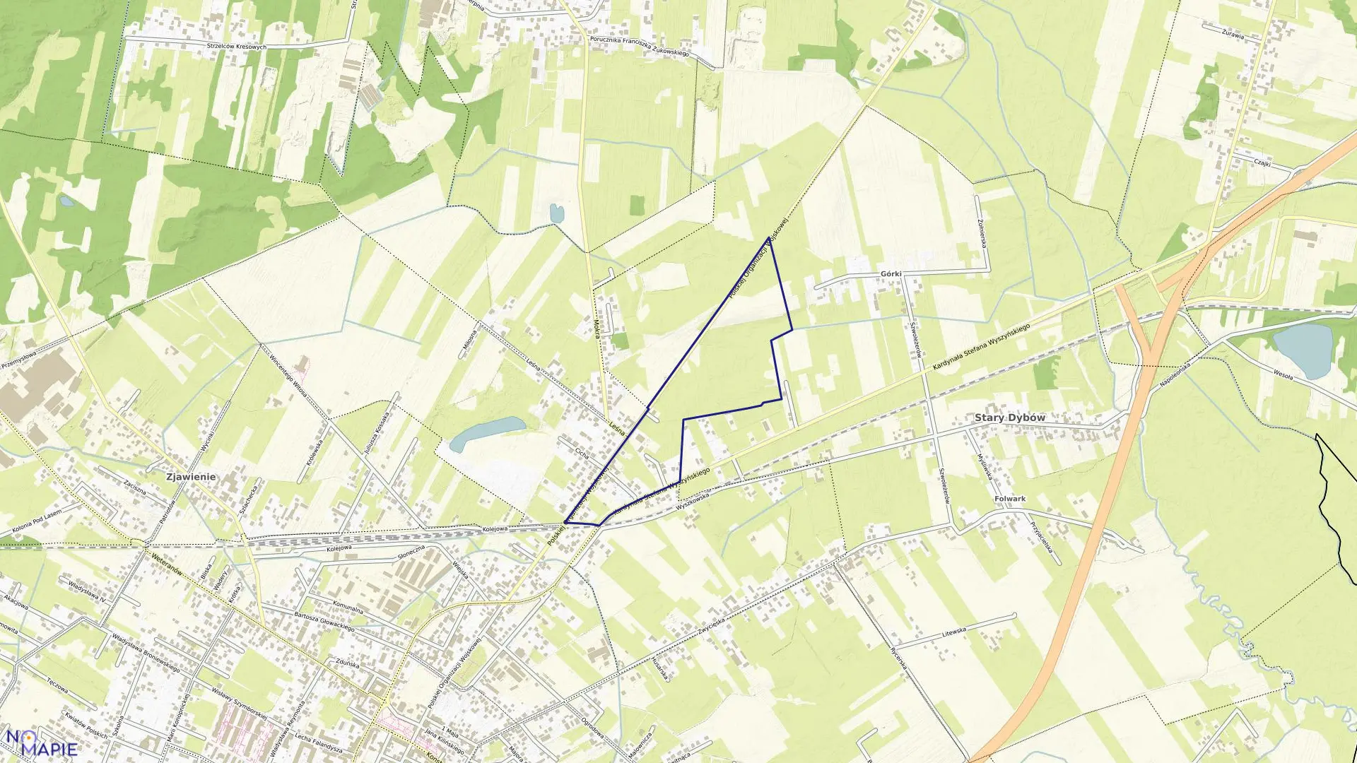 Mapa obrębu 01-04 w gminie Radzymin