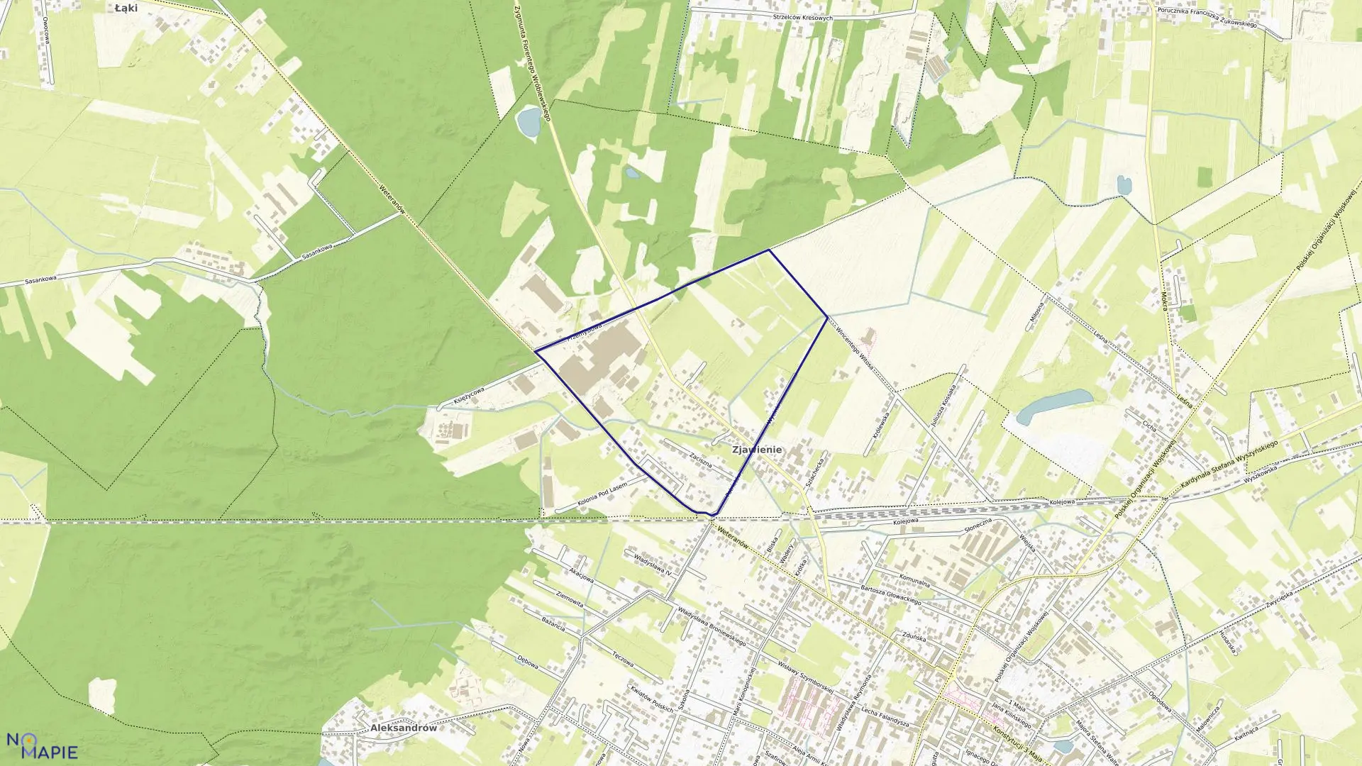 Mapa obrębu 01-07 w gminie Radzymin