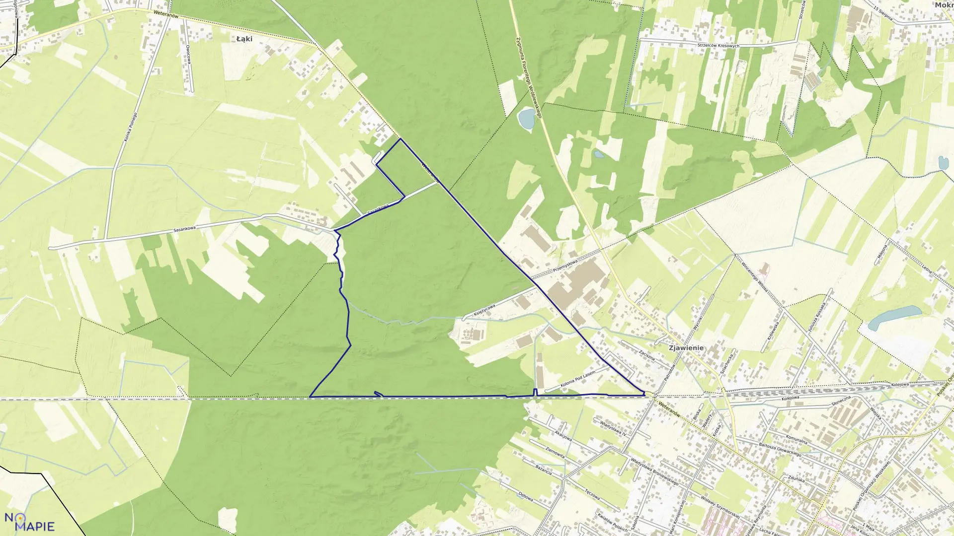 Mapa obrębu 01-08 w gminie Radzymin