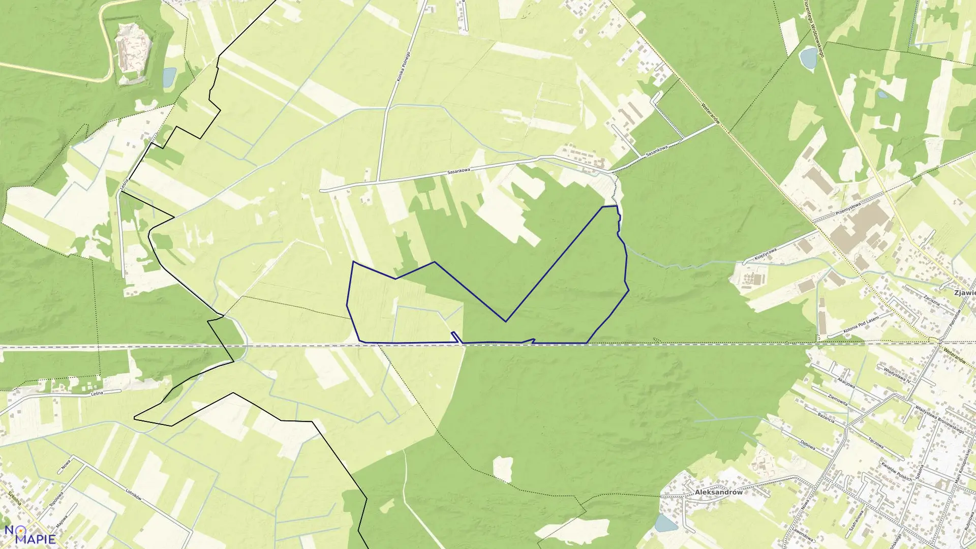 Mapa obrębu 01-09 w gminie Radzymin