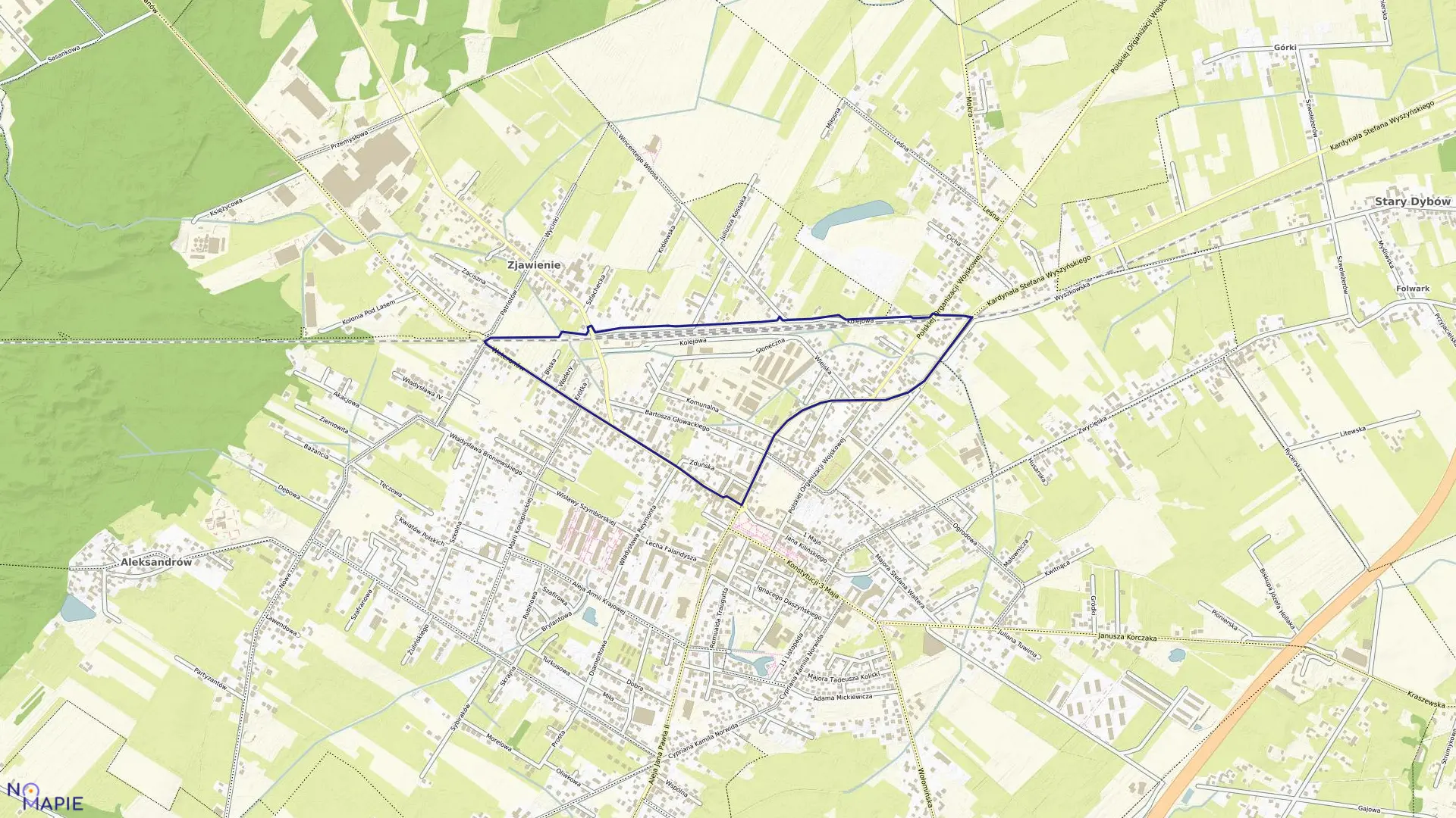 Mapa obrębu 03-01 w gminie Radzymin