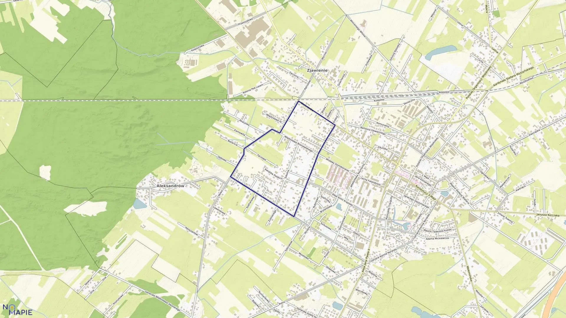 Mapa obrębu 03-02 w gminie Radzymin