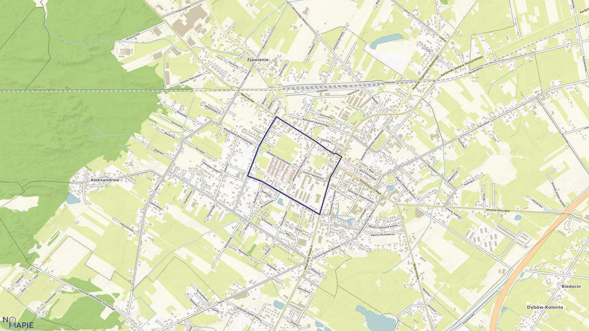 Mapa obrębu 03-03 w gminie Radzymin