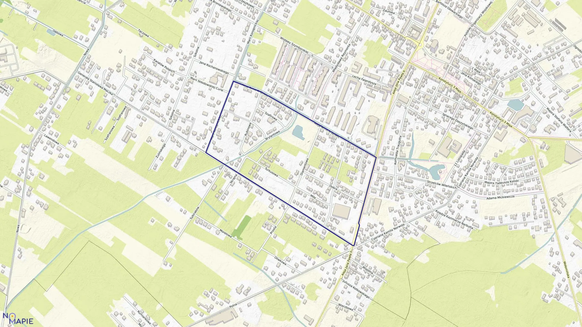 Mapa obrębu 03-04 w gminie Radzymin