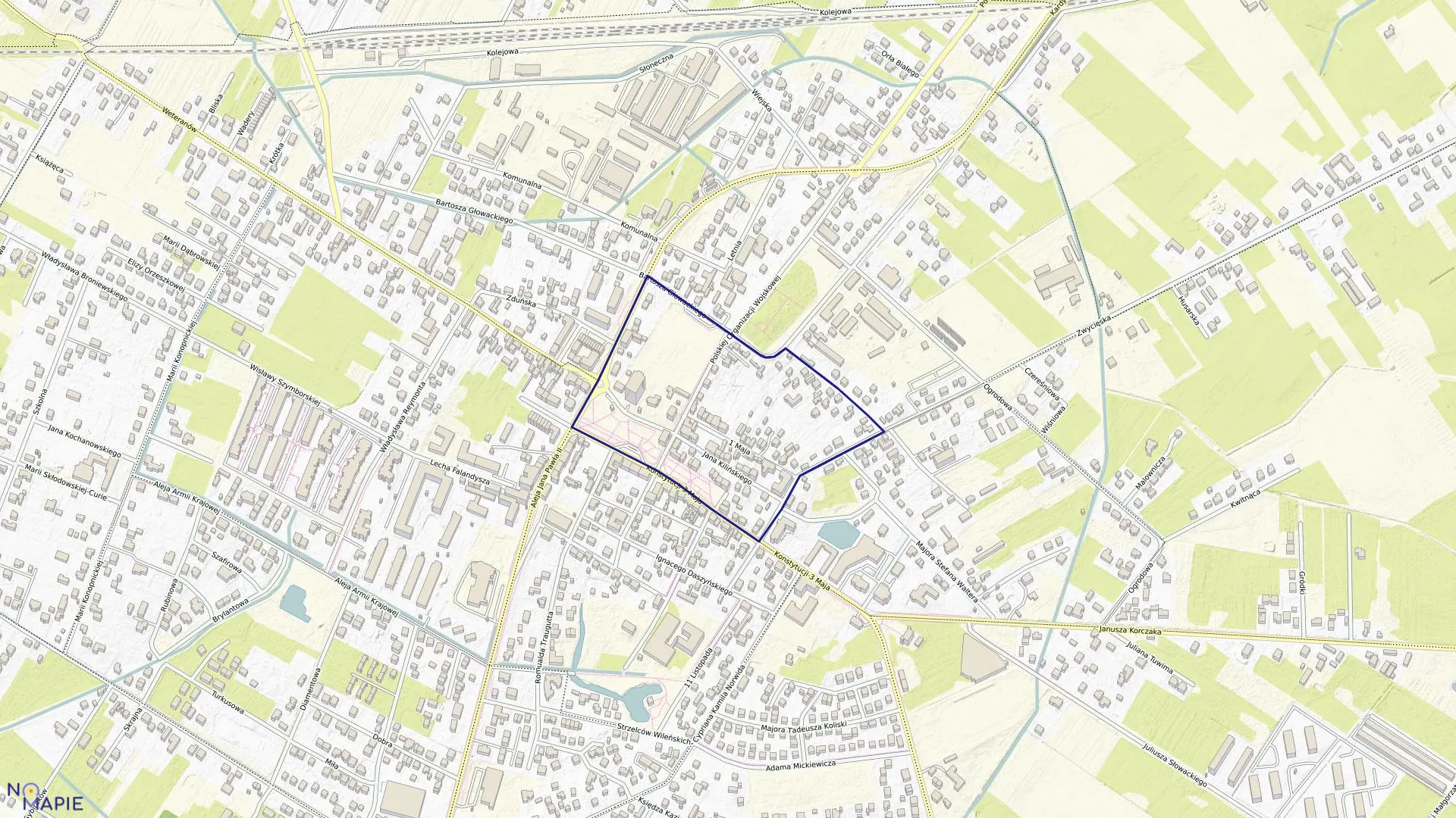 Mapa obrębu 04-01 w gminie Radzymin