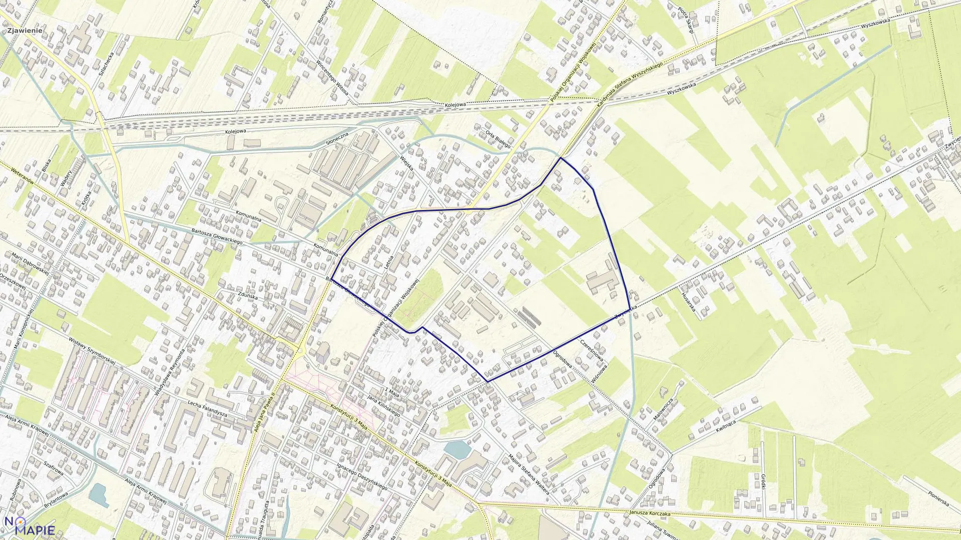 Mapa obrębu 05-01 w gminie Radzymin