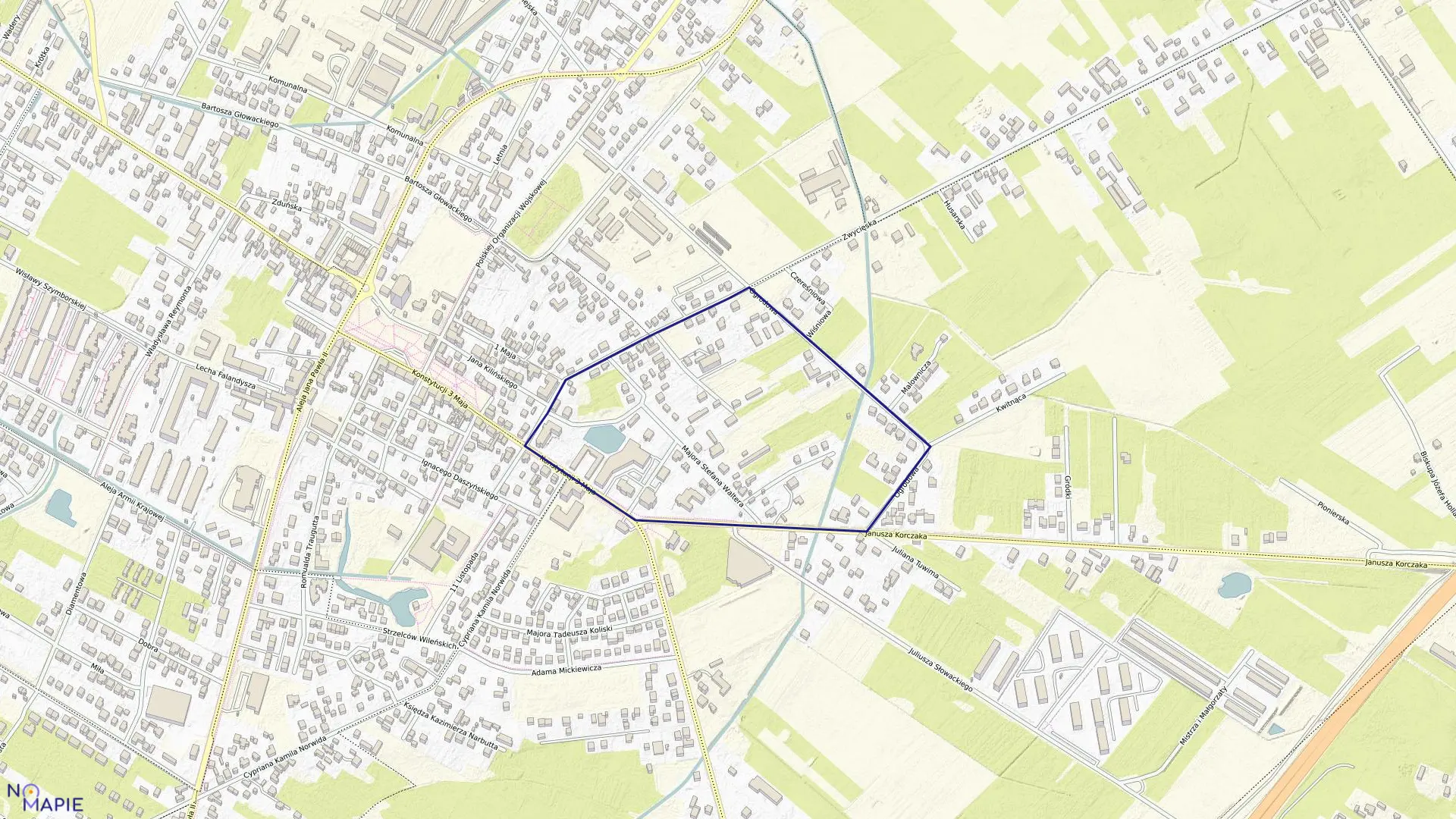 Mapa obrębu 05-04 w gminie Radzymin