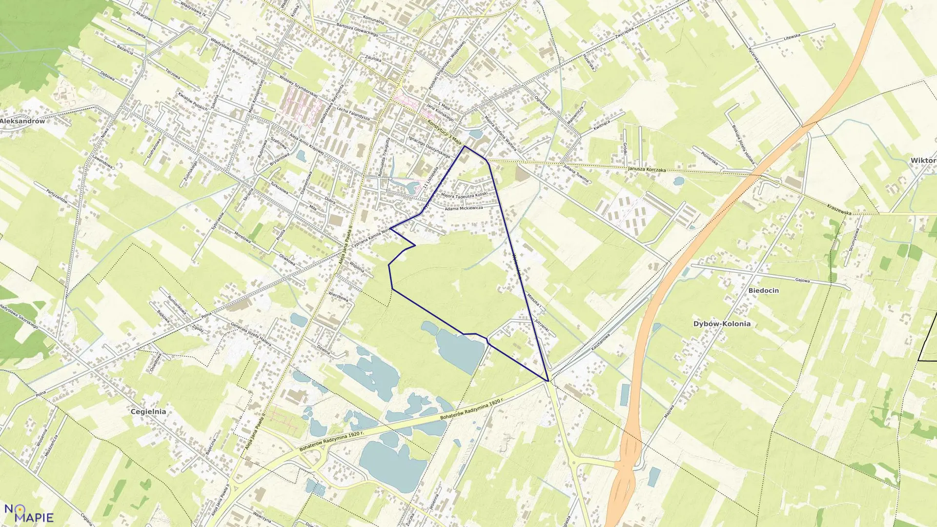 Mapa obrębu 05-06 w gminie Radzymin